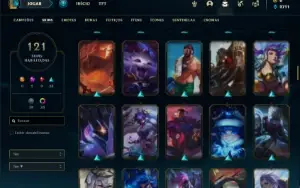 Conta Platina 3 com 121 Skins e 150 Champs com 800k de ZED