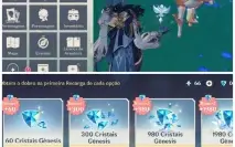 Conta Genshin Ar57 /14x5★ Ganyu & Amos / Dehya / Eula C1