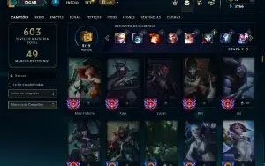 Bronze 1 com TODOS os champs e 180 Skins ( ADC / JG / TOP )
