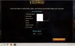 Conta de League Of Legends