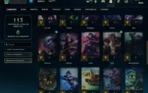 Conta Unranked com 36 Champs e 14 Skins