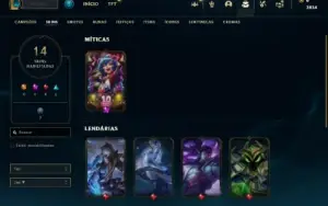 Conta Unranked com 36 Champs e 14 Skins