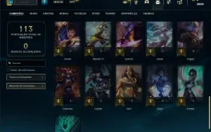 Conta Unranked com 36 Champs e 14 Skins