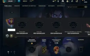 Conta Unranked com 36 Champs e 14 Skins