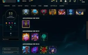 Conta Unranked com 36 Champs e 14 Skins