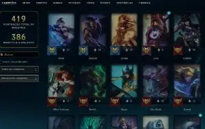 Unranked com TODOS os champs e 80 Skins ( ADC / SUP / MID )