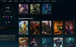Unranked com TODOS os champs e 80 Skins ( ADC / SUP / MID )