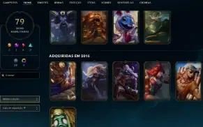 Unranked com TODOS os champs e 80 Skins ( ADC / SUP / MID )