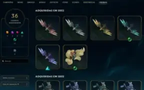 Conta lol / Todos os champs / level 700 / 249 skins
