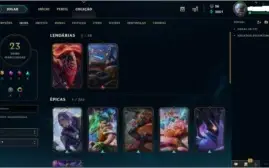CONTA LOL DIAMANTE 4 | SKINS LENDÁRIAS