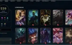 Conta LOL Platina IV, 3 ultimates, 8 ROXAS, total de 168