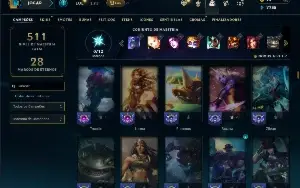 Unranked com TODOS os champs e 103 Skins ( MAIN SUP )
