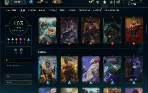 Unranked com TODOS os champs e 103 Skins ( MAIN SUP )
