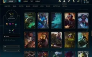 Conta prata 4 com 109 champs e 98 skins ( MAIN JG )