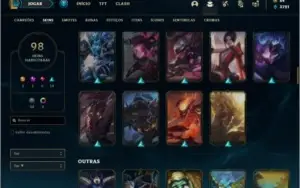 Conta prata 4 com 109 champs e 98 skins ( MAIN JG )