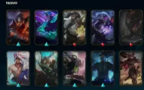 conta no lol com varias skins