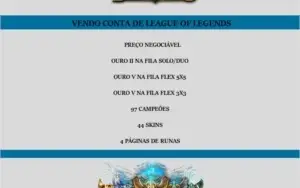 Conta LOL Gold 2/5/5 (Solo/Flex5x5/Flex3x3)