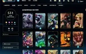 CONTA DO LOL COM MAIS DE 500 SKINS E TODOS CAMPEÕES