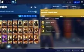 Conta Fortnite com 210 Skins (Mais de 200.000 vBucks Gastos)