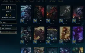 Ouro 2 com TODOS os champs e 325 Skins + 7 Vitoriosas