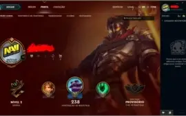 Conta LOL borda Ouro l, 104 Campeões, 105 Skins, 3 Ultimates