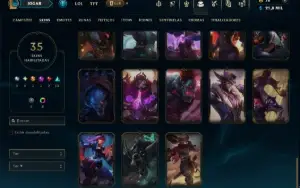 Prata 2 com TODOS os Champs e 35 Skins ( JG / MID / SUP )