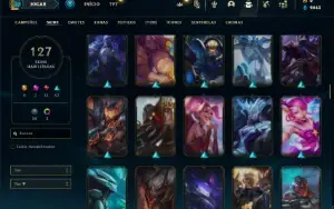 Conta prata 1 com 125 Champs e 127 Skins ( MAIN SUP )
