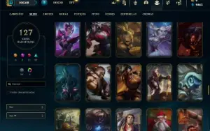 Conta prata 1 com 125 Champs e 127 Skins ( MAIN SUP )