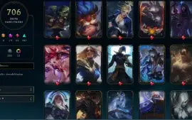 Conta LOL 712 skins + conta wild rift