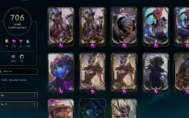 Conta LOL 712 skins + conta wild rift