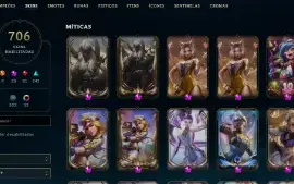 Conta LOL 712 skins + conta wild rift