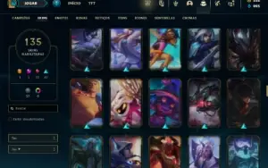 Bronze 1 com TODOS os champs e 135 Skins ( MAIN MID )