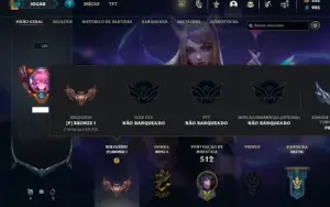 Bronze 1 com TODOS os champs e 135 Skins ( MAIN MID )