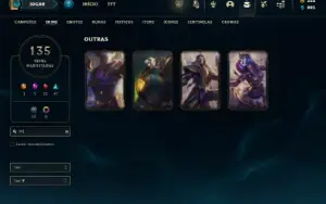 Bronze 1 com TODOS os champs e 135 Skins ( MAIN MID )