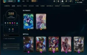 Conta League Of Legends Lvl 668 /// 388 Skins