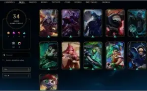 Conta de League of Legends platina 3 season 9