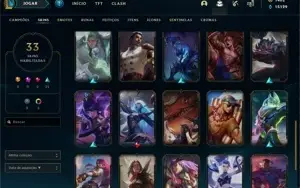 conta league of legends 800 reais em skins BARATO