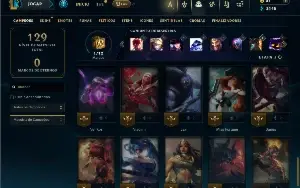 Prata 1 com 45 Champs e 25 Skins