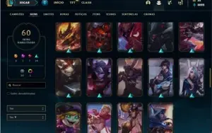 Conta Ferro 1 com 83 Champs e 60 Skins ( MONO ADC )