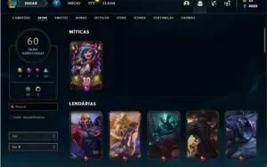 Conta Ferro 1 com 83 Champs e 60 Skins ( MONO ADC )
