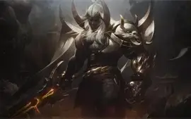 Smurf LoL com Aatrox Lua Sangrenta de Prestígio