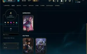 Unranked com 35 Champs e 4 Skins + 1 Prestigio da Leona