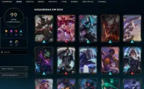 vendo conta lol 99 skins platina1