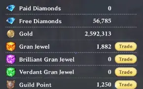 Conta Gran Saga Midgame 200kCP + 60k gema