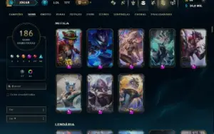Diamante 4 com 140 Champs e 186 Skins +6 Prestigios
