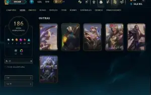 Diamante 4 com 140 Champs e 186 Skins +6 Prestigios