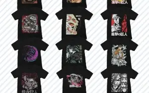Pack Artes Attack On Titan Sublimação, Serigrafia, Dtg, Dtf