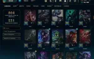 Esmeralda 3 com TODOS os champs e 334 Skins (Nivel 676)