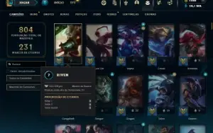 Esmeralda 3 com TODOS os champs e 334 Skins (Nivel 676)