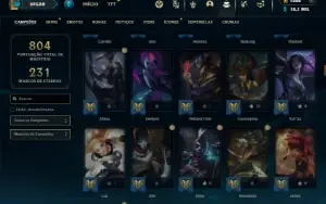 Esmeralda 3 com TODOS os champs e 334 Skins (Nivel 676)